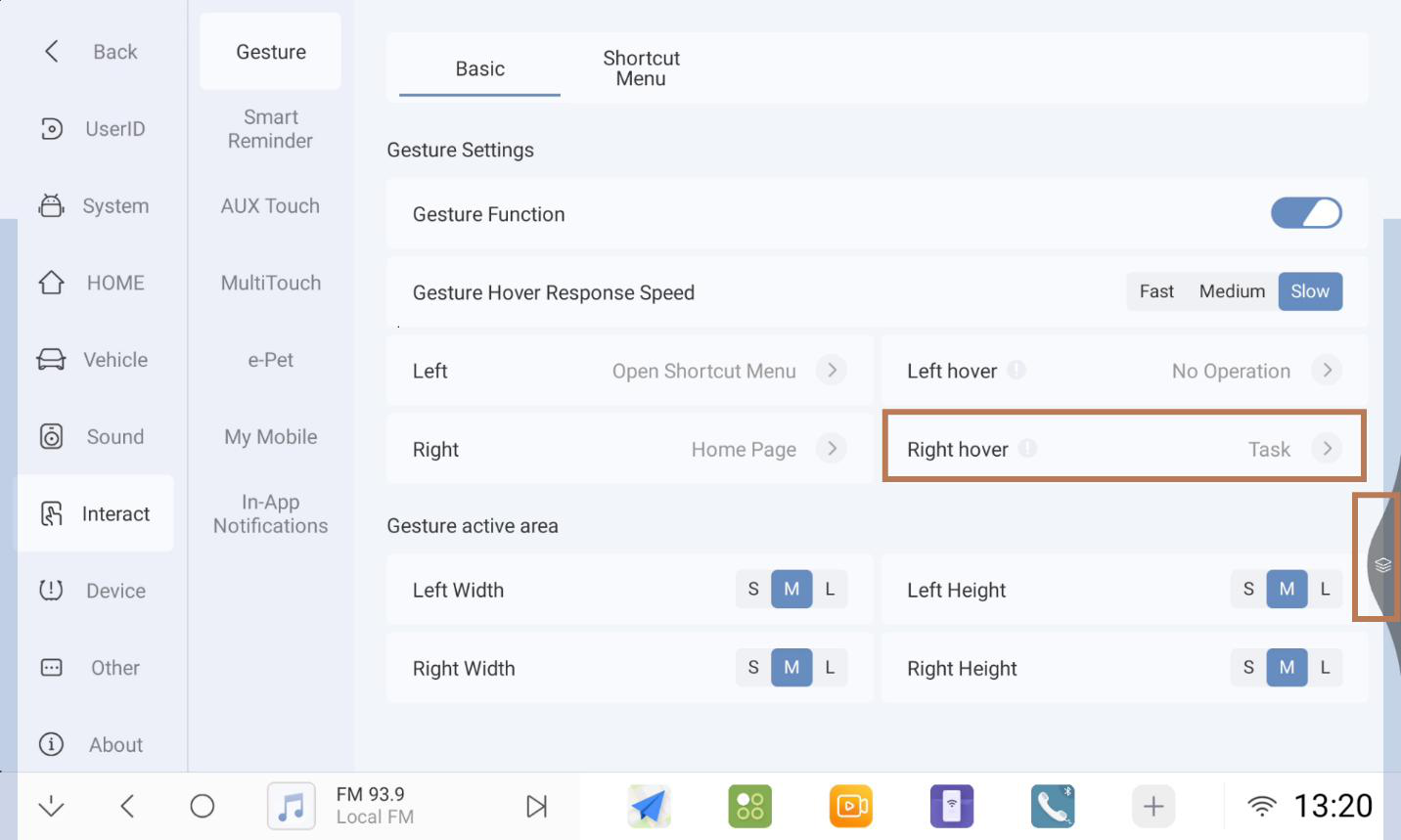 Full-screen Gestures Step 3